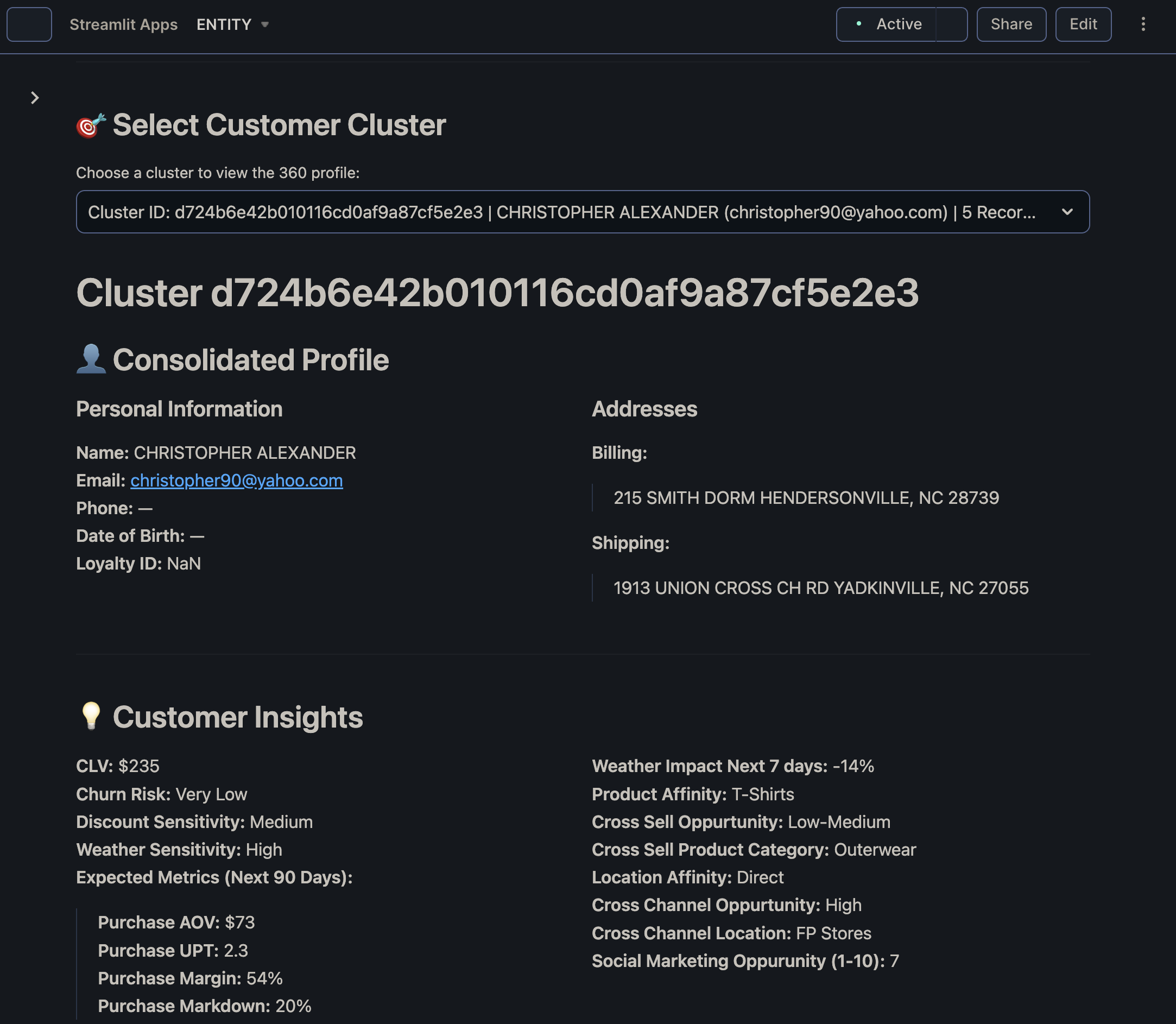 Illustration showing AI insights generated within a secure database environment